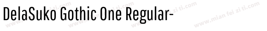 DelaSuko Gothic One Regular字体转换